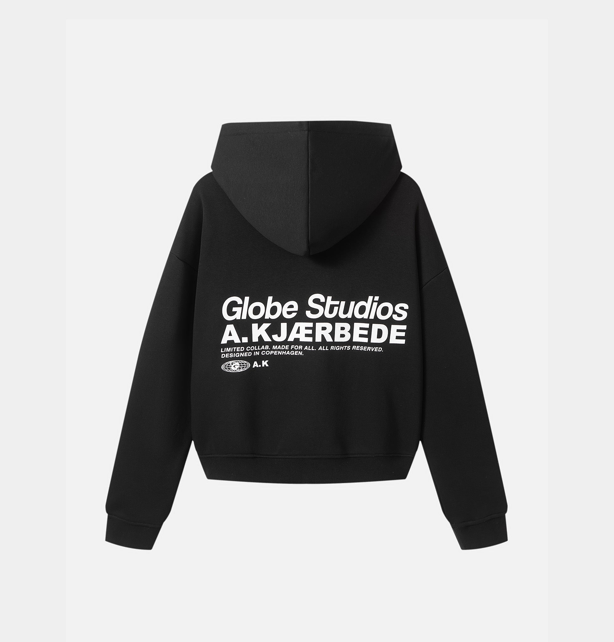 AK X GLOBE ZIP-HOODIE - Zwart